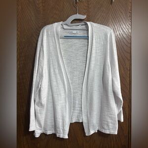 Croft & Barrow 1X white open front 3/4 sleeve shrug